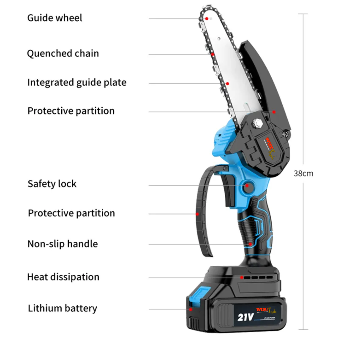 Wise Tools™ – Einhand-Elektrokettensäge 6 Zoll 